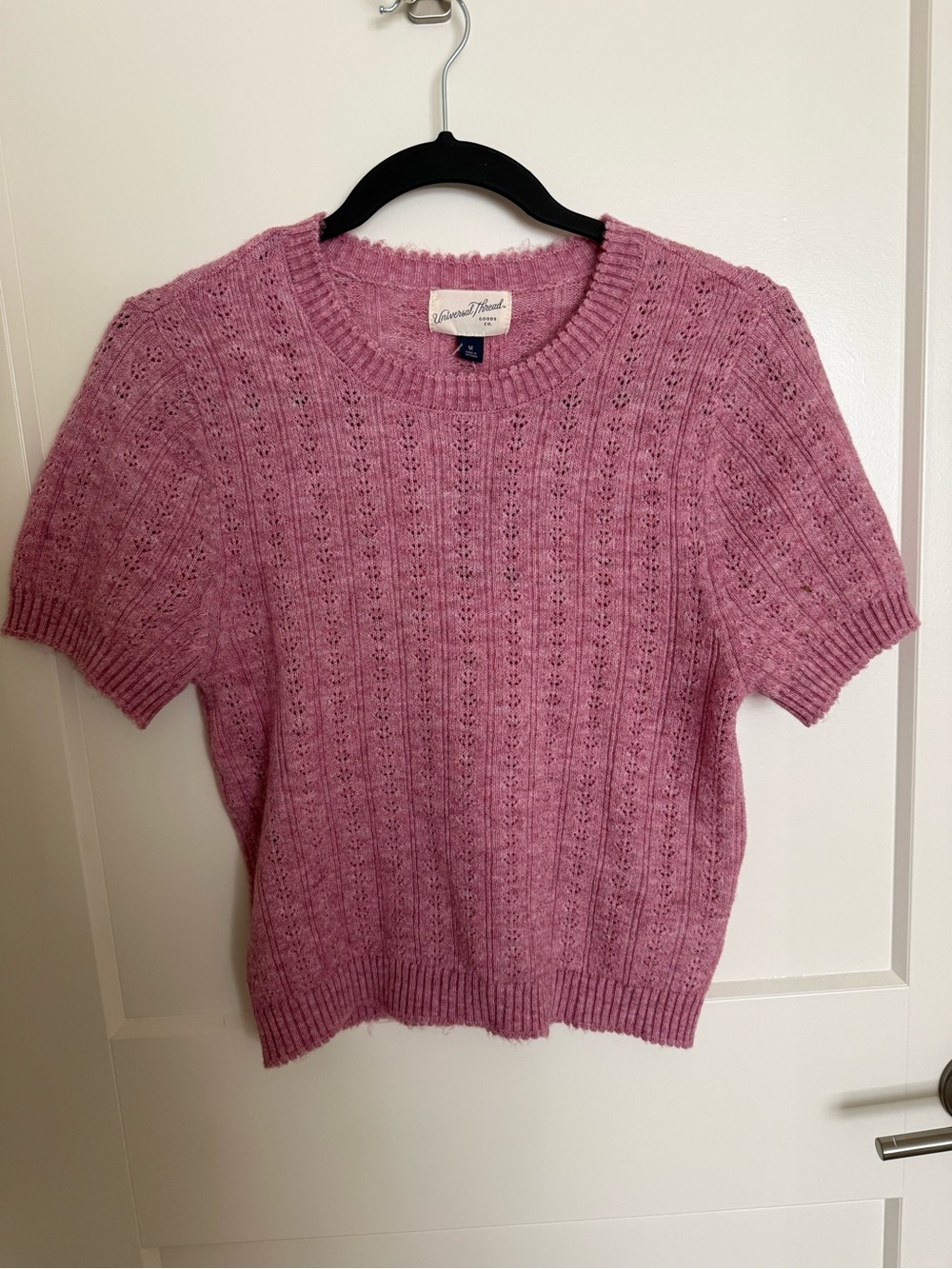 NWT Universal Thread Knit Short-Sleeve Sweater in Dusty Rose